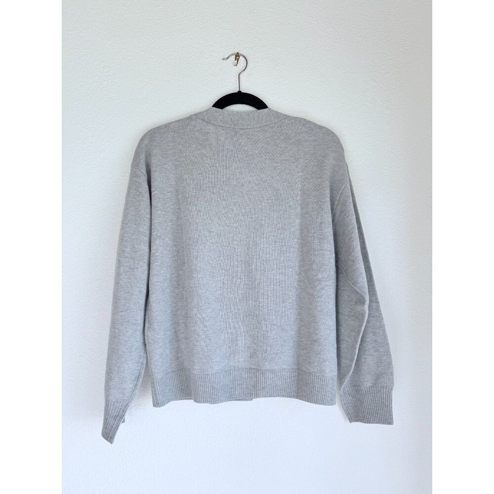 NEW The Kooples V-Neck 100% Wool Cardigan With Jewel Buttons in Gray Sz 2 US 6 - Picture 9 of 15